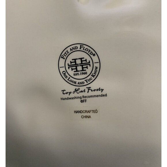 Fitz Floyd Platter Sweet Wishes Christmas Holiday Snowman Scarf Top Hat Cookies - Picture 5 of 8